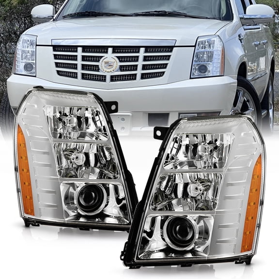 For 2007-2014 Cadillac Escalade HID Projector Headlights Headlamps Left+Right