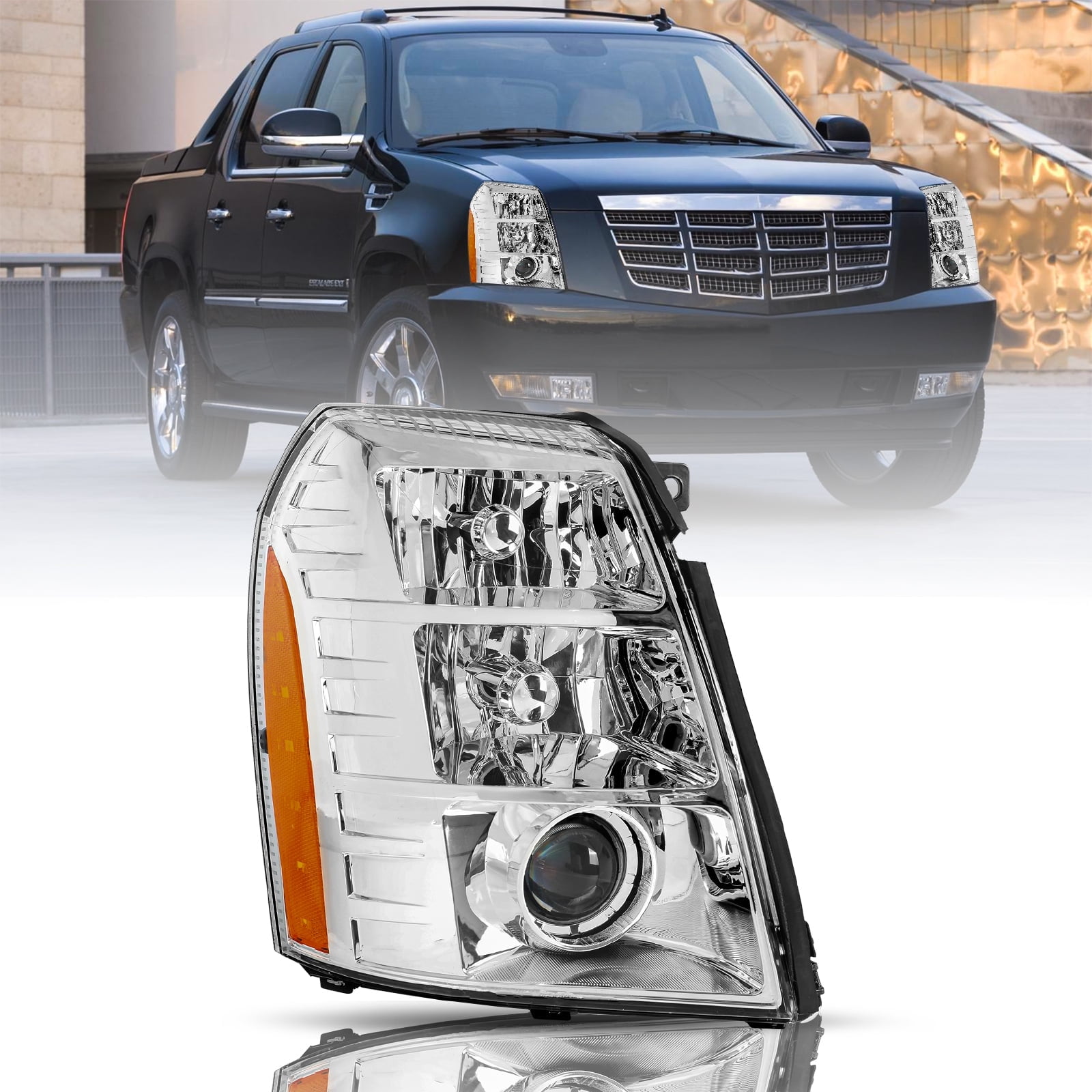 For 2007-2014 Cadillac Escalade HID Projector w/Ballast&Bulbs Headlight LH/RH