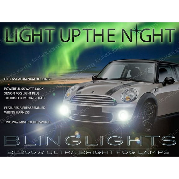For 2007-2015 Mini Cooper Xenon Fog Lamp Driving Light Kit r55 r56 r57 r58 r59 r60