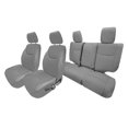 thumbnail image 1 of For 2007-2017 Jeep Wrangler JKU 4 Door FH Group Faux Leather Custom Fit Car Seat Covers - Full Set Solid Gray, 1 of 5