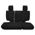 thumbnail image 1 of For 2007-2017 Jeep Wrangler JKU 4 Door FH Group Faux Leather Custom Fit Car Seat Covers - Rear Set Black, 1 of 5