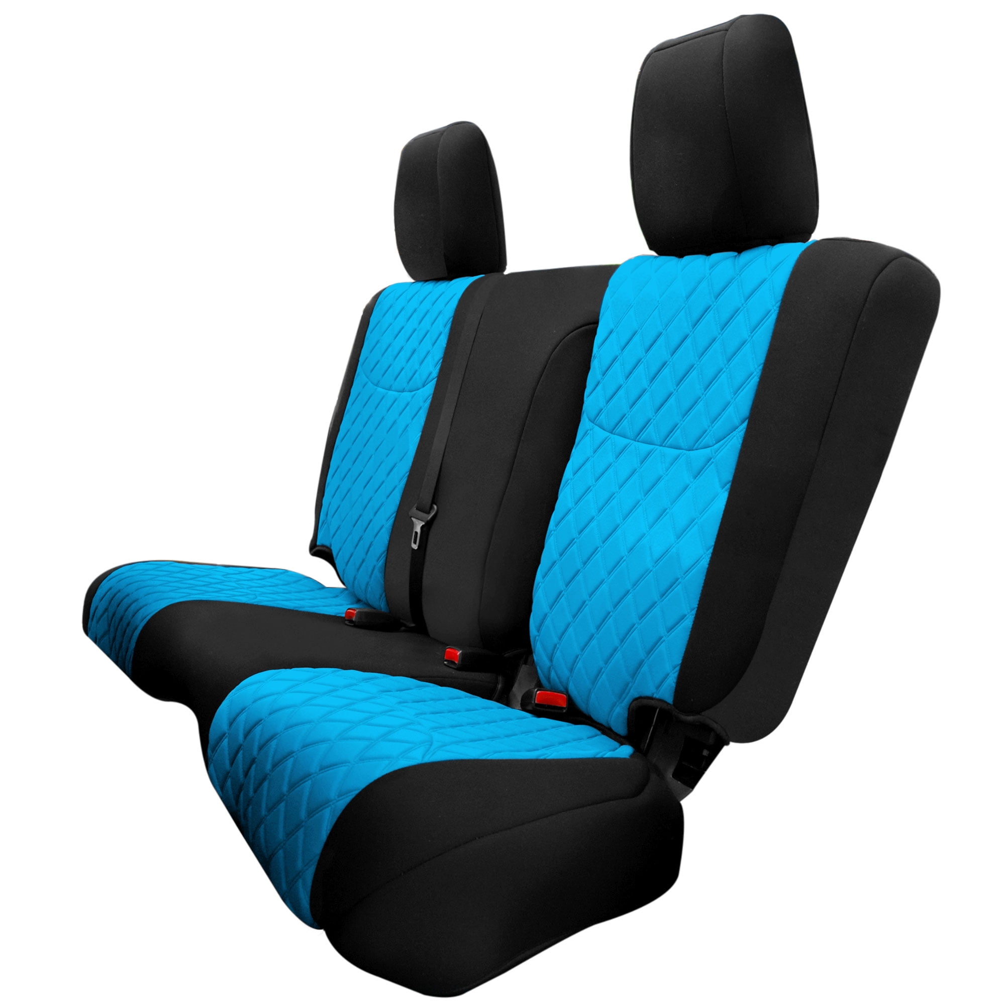 Jeep Wrangler Neoprene Seat Covers – 2-Piece Front Set, Black, Embroidered, UV-Resistant, With Storage Pouches