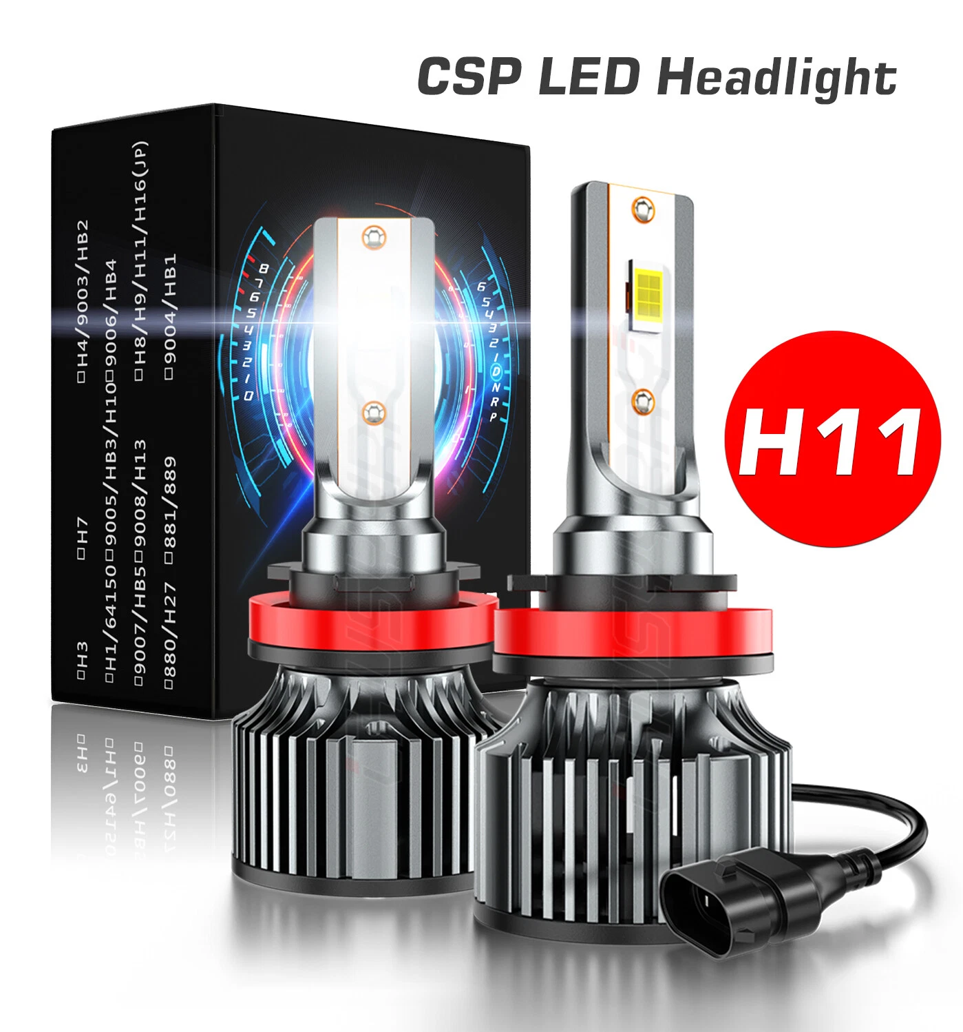 For 2007-2017 Nissan Altima Pair H11 LED Headlight Bulb Low Beam 6500K White