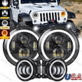 thumbnail image 1 of For 2007-2018 Jeep Wrangler JK JKU 7" LED Headlights Halo Fog Lights Combo Kit, 1 of 15