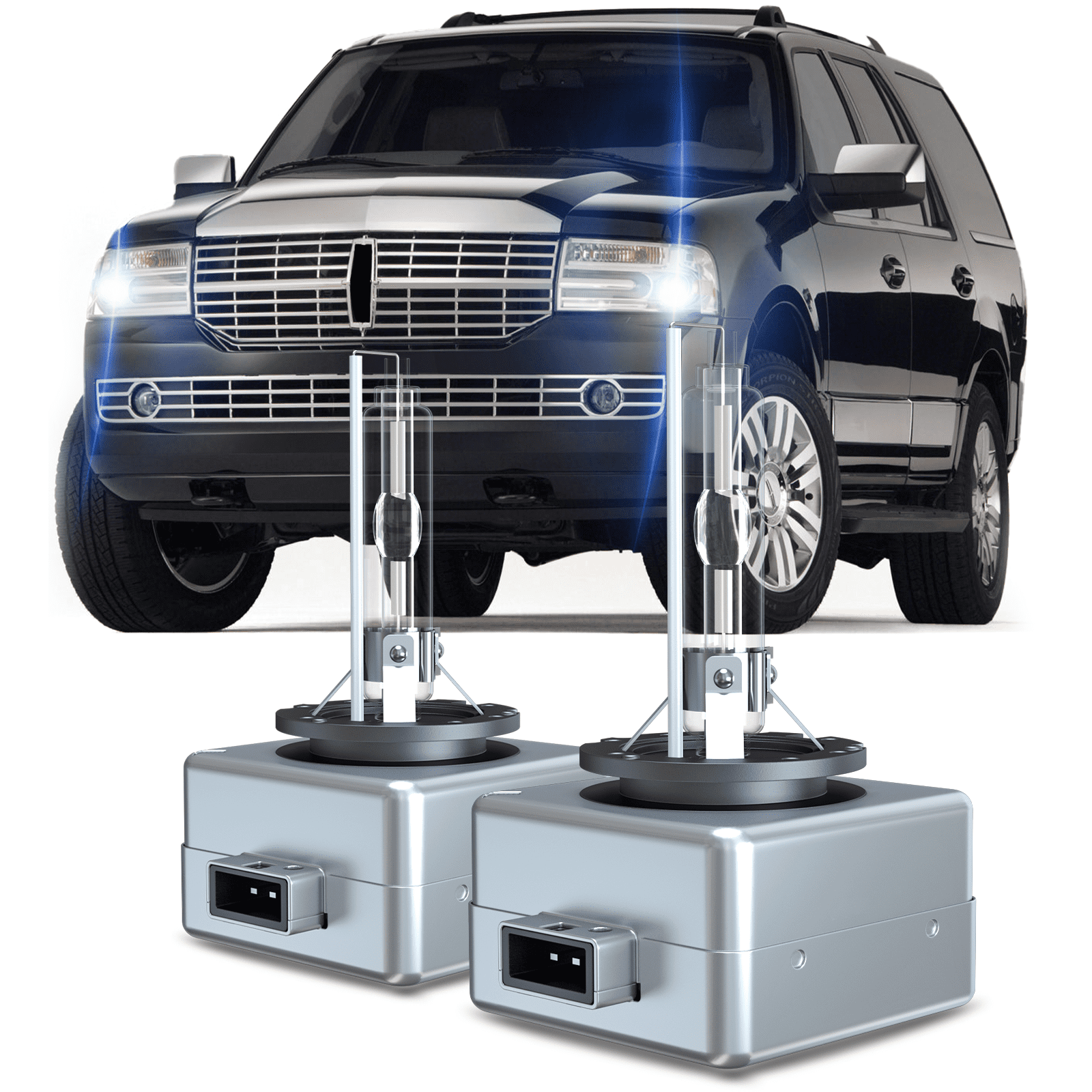 For 2007-2018 Lincoln Navigator Headlights Bulb D3S HID High Low Beam Bi-Xenon Lamp 2 Pack