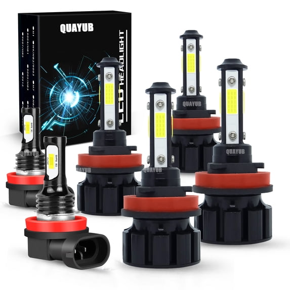 For 2007-2018 Nissan Altima Combo LED Headlight High Low Beam + Fog light bulbs Kit 6000K/8000K