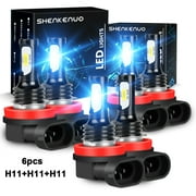 For 2007-2018 Nissan Altima H9 H11 High/Low Beam LED Headlight and H11 Foglight Bulbs 8000K Ice Blue,6pc