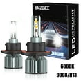 thumbnail image 1 of For 2007-2020 Jeep Wrangler LED Headlight Bulbs 9008 High Low Dual Beam Kit,6500K Cool White, 1 of 11