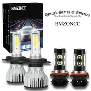 For 2007-2020 Nissan Versa LED Headlight Bulbs 9003/H4 High/Low Beam H11 Fog Light 4pcs
