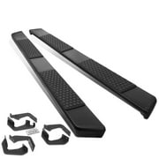 For 2007 to 2021 Toyota Tundra Crew Cab Pair 5.5" Coated Stainless Steel Side Step Nerf Bar Running Boards 11 12 13 14 15 16 17