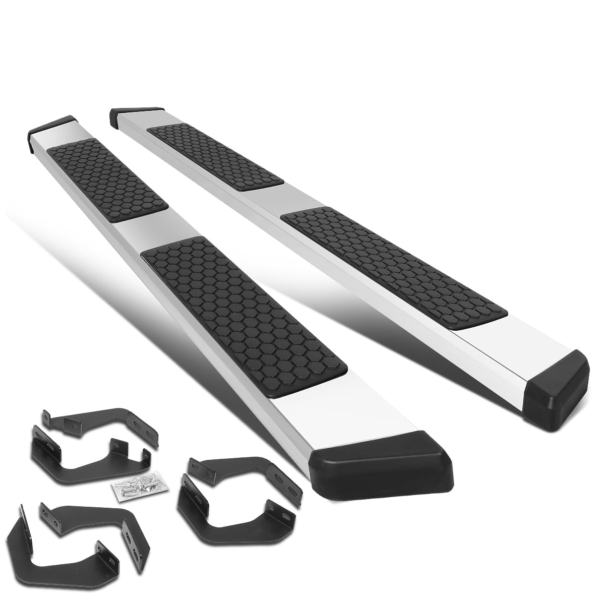 DNA Motoring 5" Chrome Side Step Nerf Bars Running Boards for 2007-2021 Toyota Tundra Double Cab