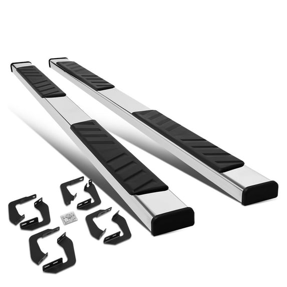 DNA Motoring 5" Chrome Side Step Nerf Bars Running Boards for 2007-2021 Toyota Tundra Crewmax Cab