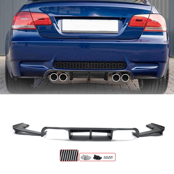 For 2008-13 BMW E92 E93 M3 2 Door Rear Bumper Diffuser M Performance Carbon Fiber Style