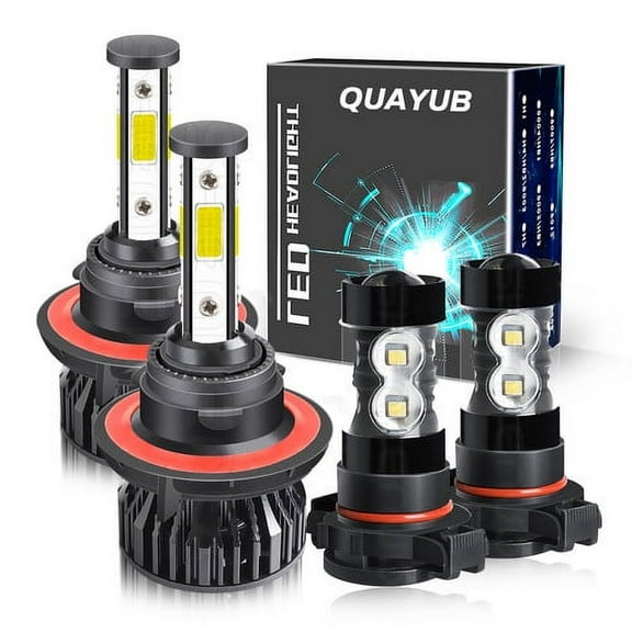 For 2008 2009 2010 2011 2012 Ford Escape LED Headlight Hi/Lo+Fog light White 4x