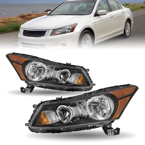 For 2008 2009 2011 2012 Honda Accord Sedan Facrory Style Headlights Pair