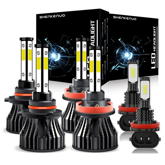 For 2008-2009 2014 Chevy Silverado 2500 5.3L LED Headlight Bulbs 9005 High beam H11 low beam H11 Fog lights