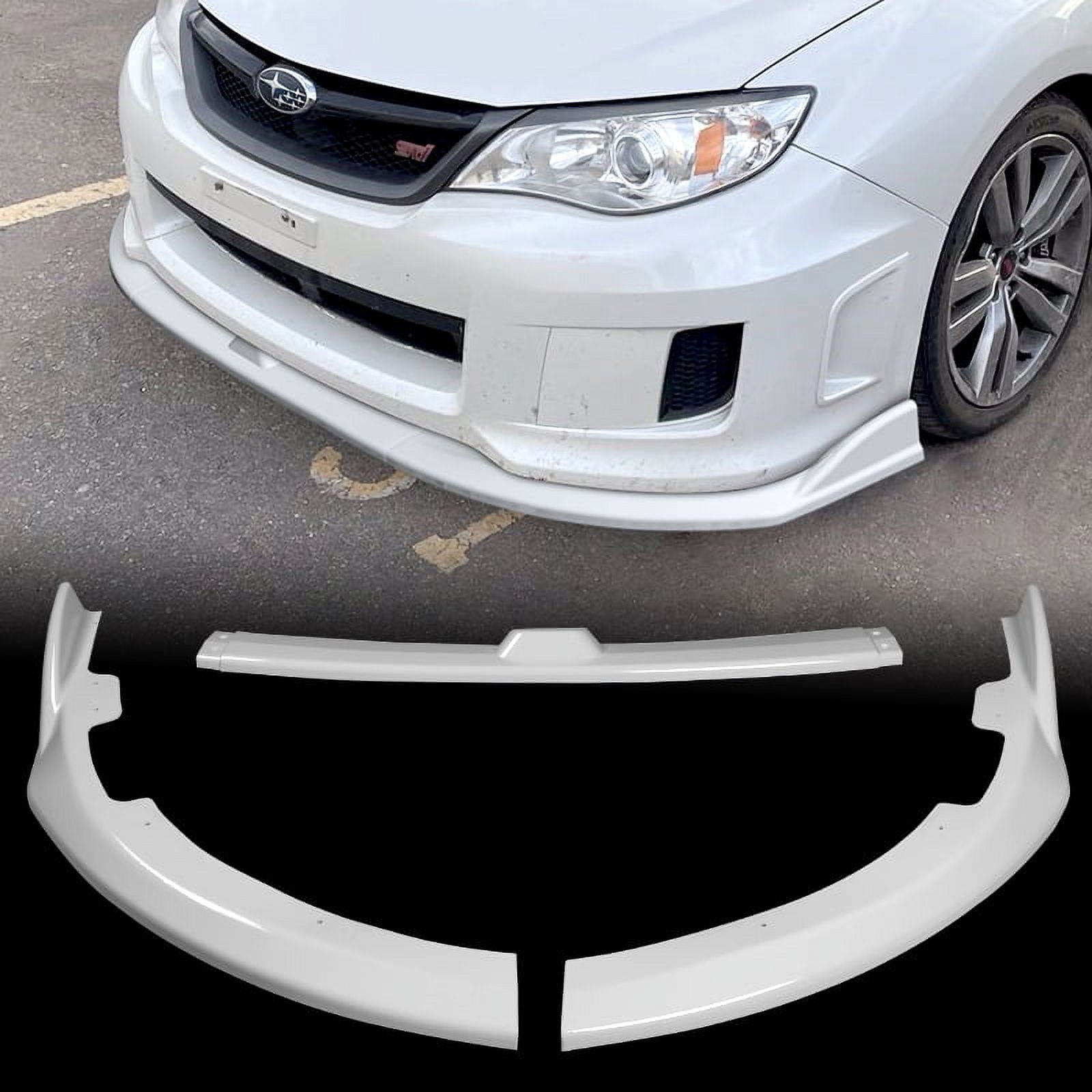 3PCS CS2-Style Carbon Fiber Look Front Bumper Body Spoiler Lip popular For 2008 2009 2010 Subaru Impreza WRX STi