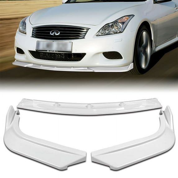 For 2008-2013 Infiniti G37 Coupe Painted White Front Bumper Body Kit Spoiler Lip