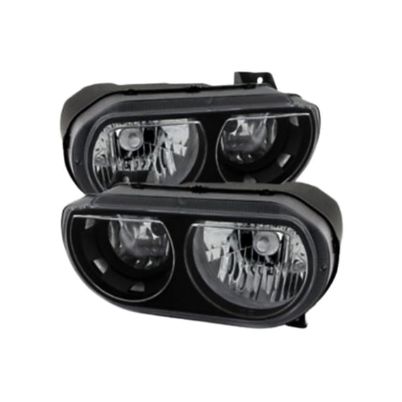 For: 2008-2014 Dodge Challenger Headlight Black Bezel Pair Driver and Passenger Side CH2505127