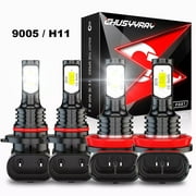 For 2008-2015 Honda Pilot - 4X LED DRL Daytime Running Light + Fog Lamp Bulbs Kit 6000K Pure White