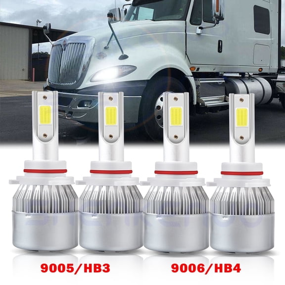 For 2008-2015 International Prostar 4X 6000K LED Headlight Lamp Bulbs High & Low