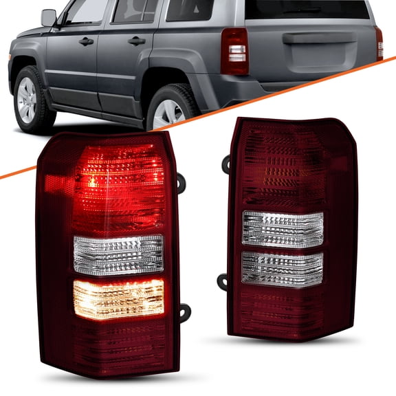 For 2008-2017 Jeep Patriot LH+RH Rear Tail Lights Brake Lamps Red/Smoke Lens