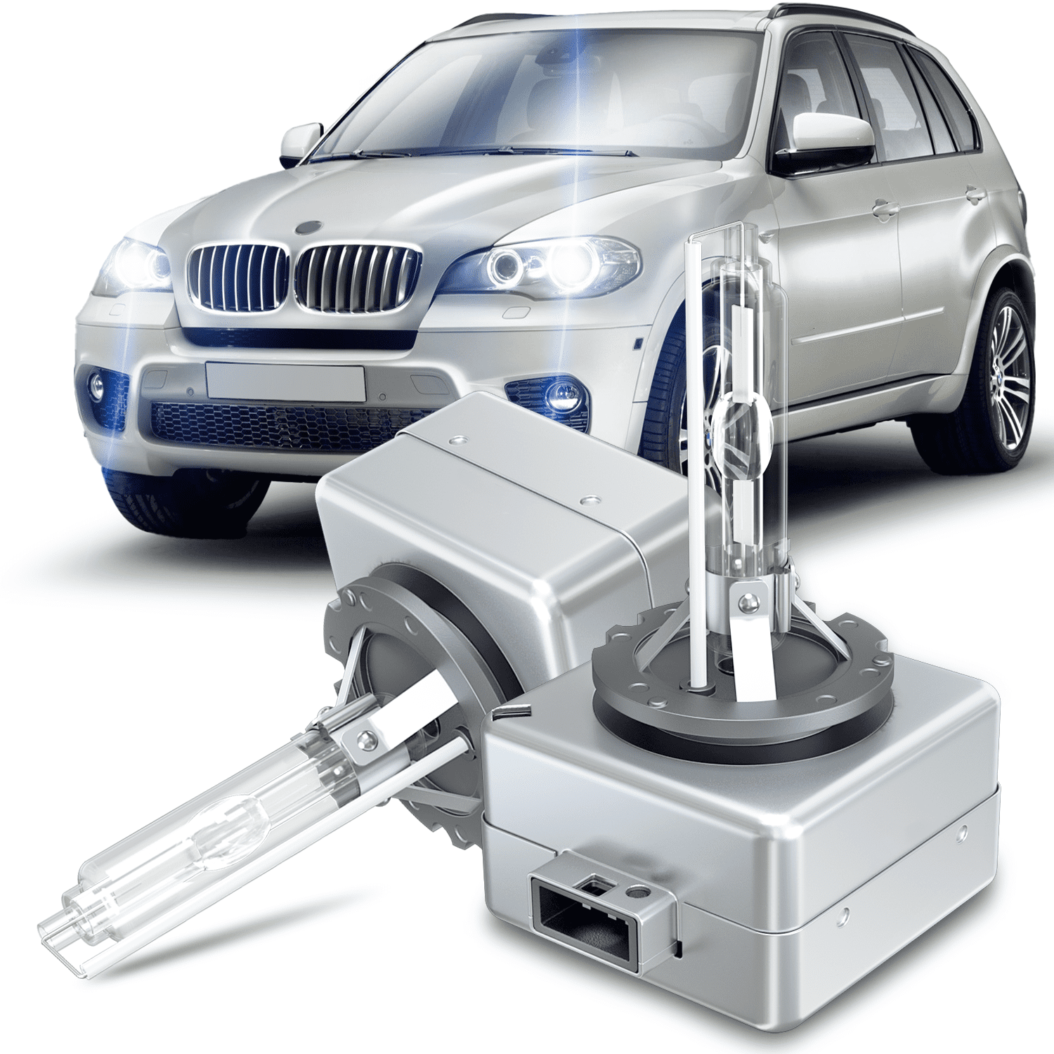For 2008-2018 BMW X5 Headlight Bulb D1S Bi-Xenon High Low Beam HID Lamp 2Pack