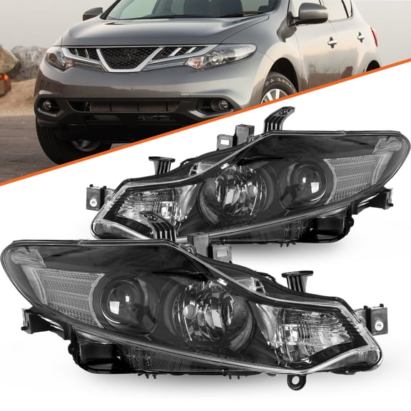For 2009 2010 2011 2012 2013 2014 Nissan Murano Halogen Headlights Headlamps L+R
