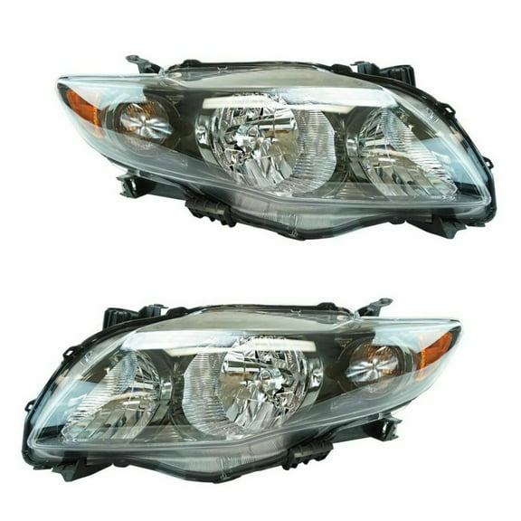 For 2009 2010 Toyota Corolla Driver and Passenger Side Headlight Assembly DOT TO2502183N