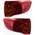 thumbnail image 1 of For 2009-2010 Toyota Corolla Tail Light Driver and Passenger Side w/ Bulbs CAPA Certified TO2800175, TO2801175 | 81560-02460, 81550-02460, 1 of 4