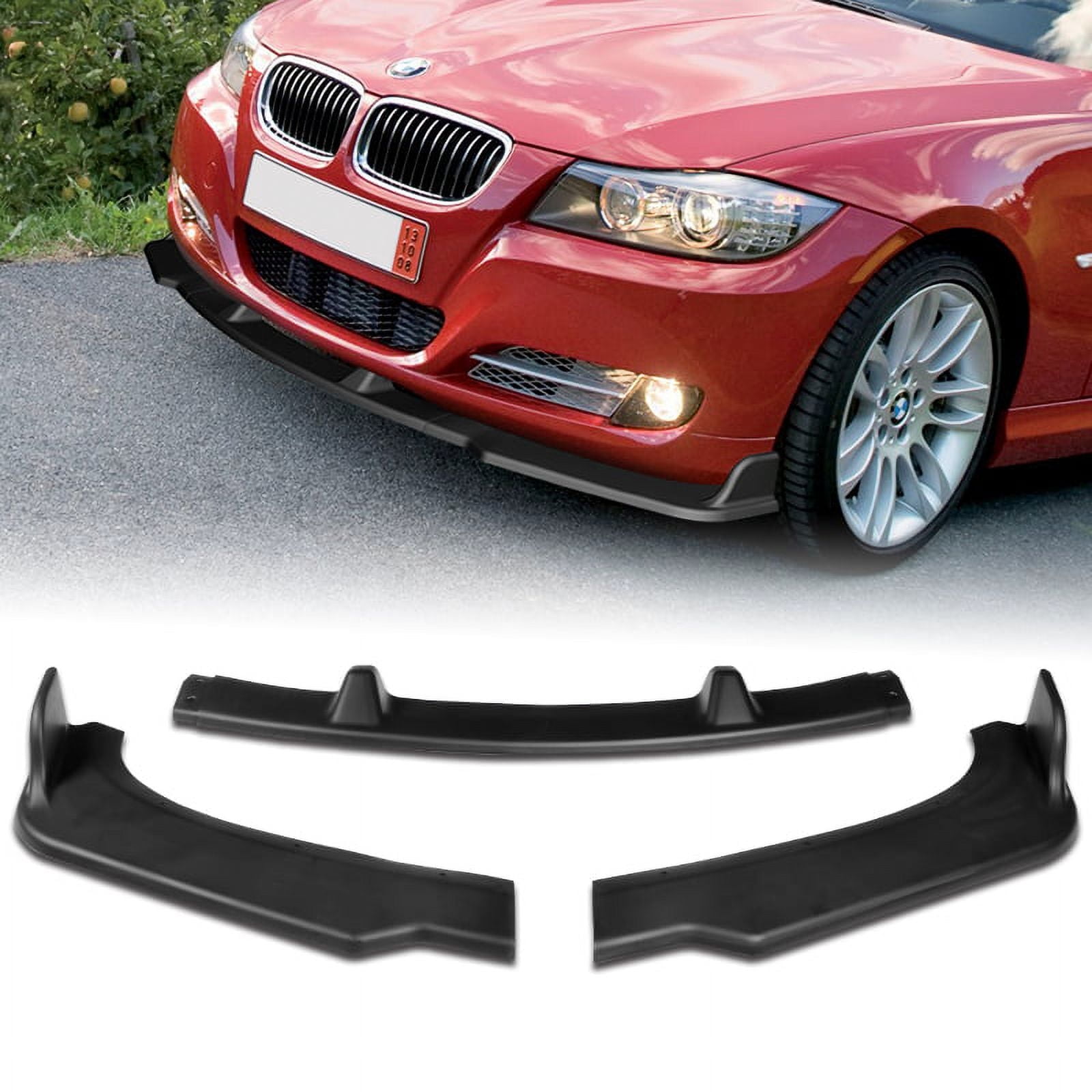 For 2009-2011 BMW E90 Sedan 3-Series Matt Black Front Bumper Body Kit Lip 3pcs