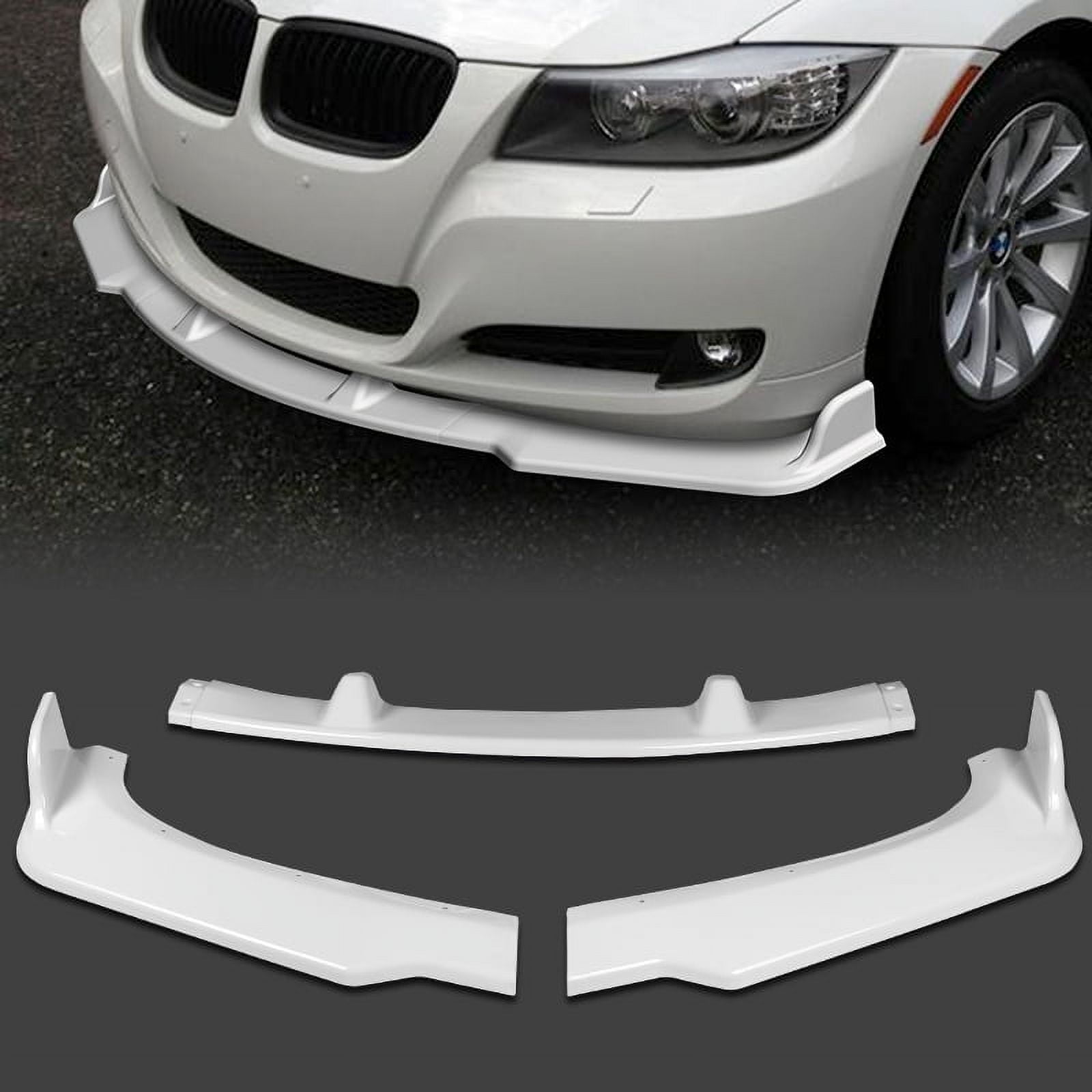 For 2009-2011 BMW E90 Sedan 3-Series Painted White Front Bumper Body Kit Lip 3pc