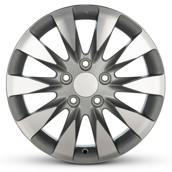 For 2009-2011 Honda Civic 16 Inch Machined Face Gun Metal Rim - OE Direct Replacement - Road Ready Car Wheel