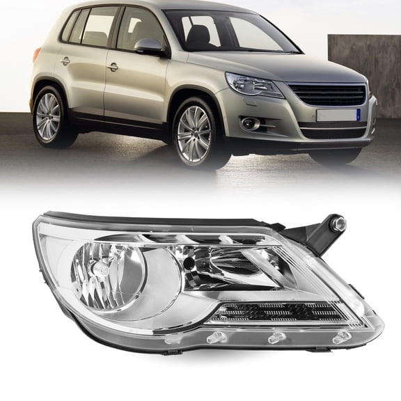 For 2009-2011 Volkswagen Tiguan SUV Headlight Headlamp Halogen Assembly VW 09-11