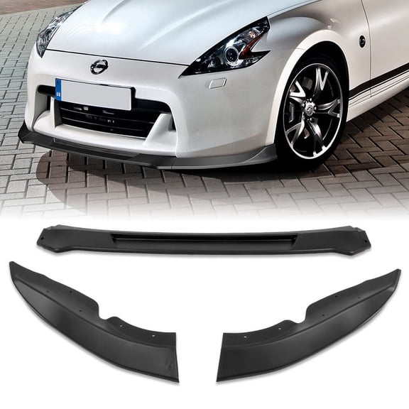 For 2009-2012 Nissan 370Z Z34 CT-Style Black Front Bumper Body Kit Spoiler Lip