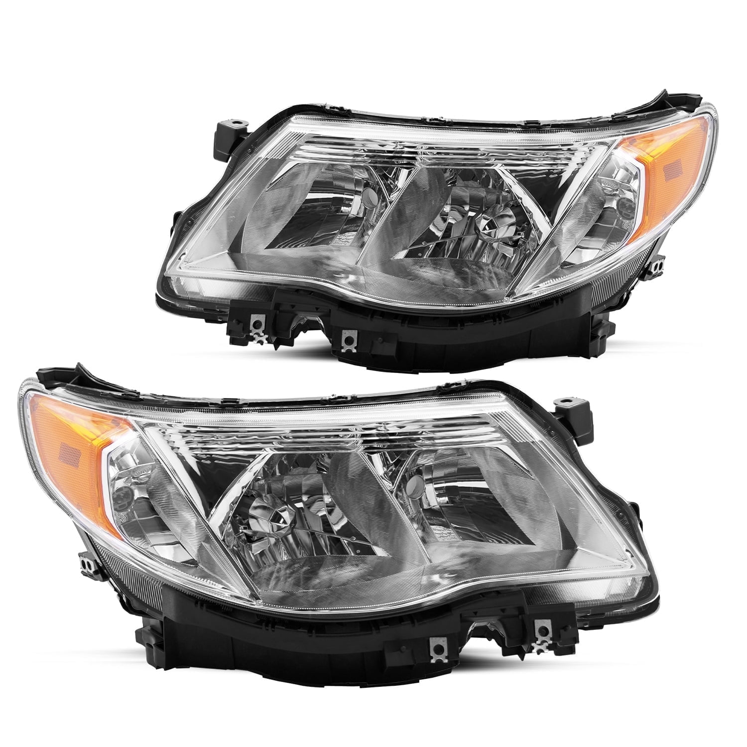 For 2009-2013 Subaru Forester Halogen Headlights Headlamps Assembly Left+Right