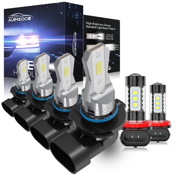 For 2009-2013 Toyota Matrix LED Headlight Bulbs High Low Beam Fog Light Combo Kit 9005 9006 H11 Super Bright White