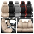 thumbnail image 1 of For 2009-2014 Ford F150 Truck Car Seat Covers Full Set Front Rear Pu Leather Cushion Cover Beige, 1 of 5