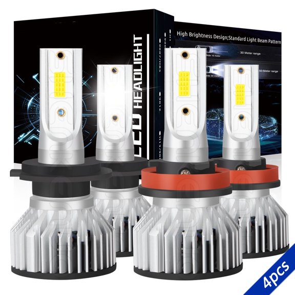 For 2009-2014 Hyundai Genesis LED Headlight Kit High Low Beam Bulbs 6000K White