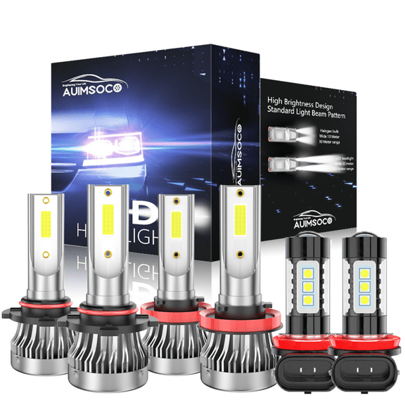 For 2009-2014 Nissan Maxima Combo 6x LED Front Headlight High Low Beam Fog Light Bulbs Kit