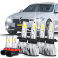 thumbnail image 1 of For 2009-2016 BMW 328i xDrive Combo LED Headlight High Low Beam Fog Lamp 6pack Bulbs White, 1 of 13