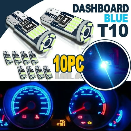 For 2009-2017 Dodge RAM 1500 2500 3500 10pcs Blue 194 168 T10 LED Interior Lights Package Kit