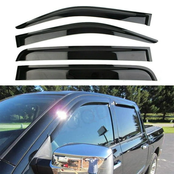 For 2009-2018 Dodge Ram 1500/2500/3500 Crew Cab Window Visor Vent Rain Deflector