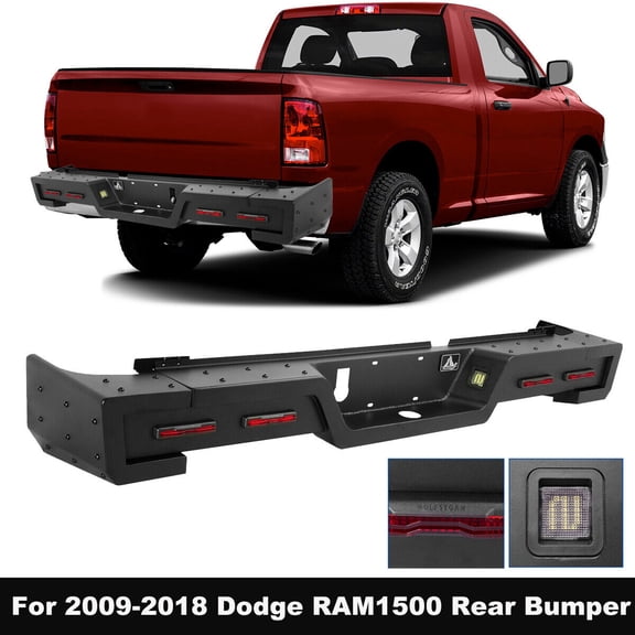 For 2009-2018 Dodge Ram 1500 Rear Bumper Step Heavy Duty Coated Textured Steel