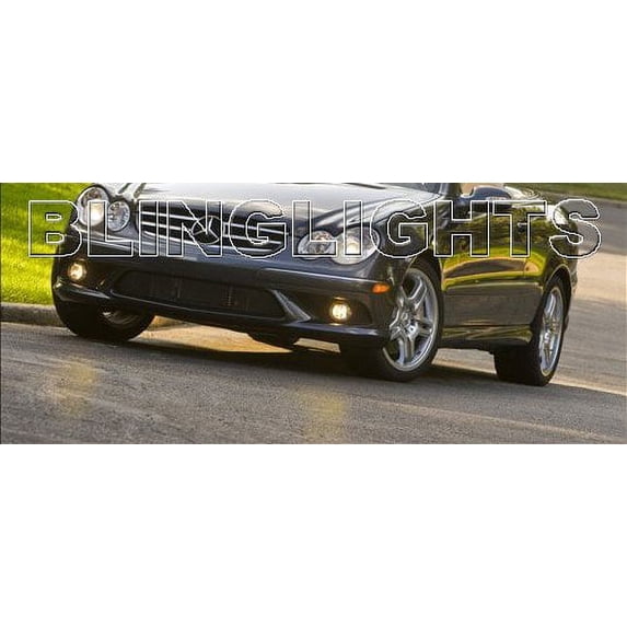 For 2009 Mercedes-Benz CLK350 Blue LED Fog Lights Driving Lamps FogLamps Foglights Kit CLK 350