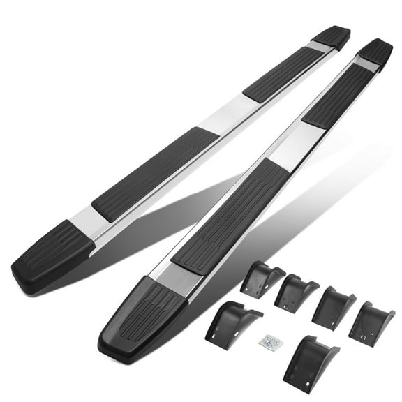 DNA Motoring 6" Stainless Flat Side Step Nerf Bars Running Boards for 2009-2022 Ram 1500 Quad Cab