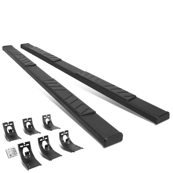 DNA Motoring 5" Flat Black Side Step Nerf Bars Running Boards for 2009-2022 Dodge Ram Quad Cab
