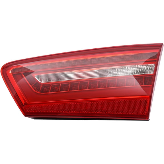 For 2010 2011 2012 2013 2014 2015 2016 Audi A6 C7 LED Right Passenger Side Inner Tail Light Rear Lamp Replacement Red Housing Clear Lens