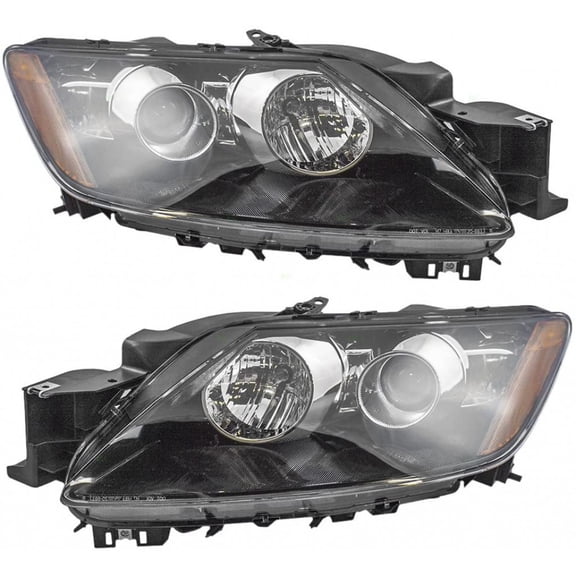 For 2010-2011 Mazda CX-7 Headlight Driver and Passenger Side DOT Certified Bulbs Included MA2518133 MA2519133-Replaces EH44-51-0L0G, EH44-51-0K0G