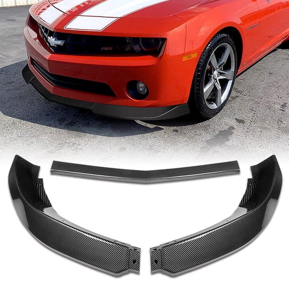 For 2010-2013 Chevrolet Camaro V6 Carbon Look Front Bumper Body Kit Spoiler Lip